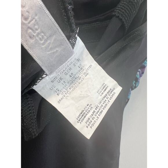 MagicSuit One Piece Swimsuit Wrap Style Blue & Black Size 12 - Picture 9 of 9